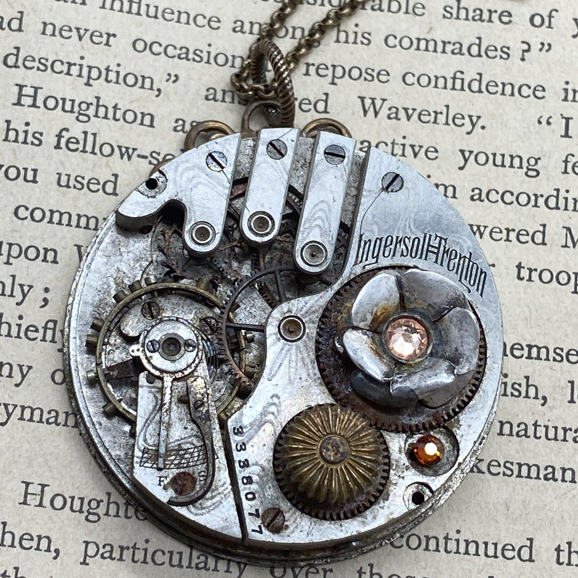 Tillie, Industrial Flower Necklace - The Victorian Magpie