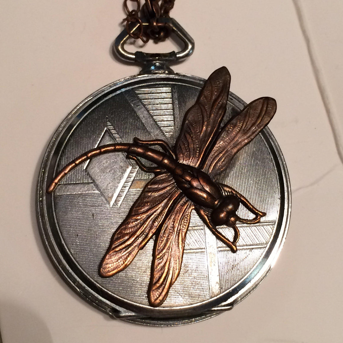Mazie, Deco Dragonfly Pendant - The Victorian Magpie