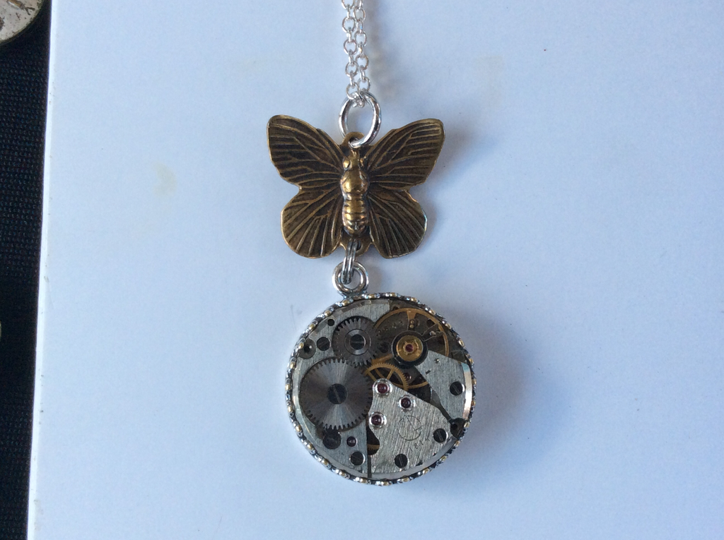 Ginny, butterfly pendant - The Victorian Magpie