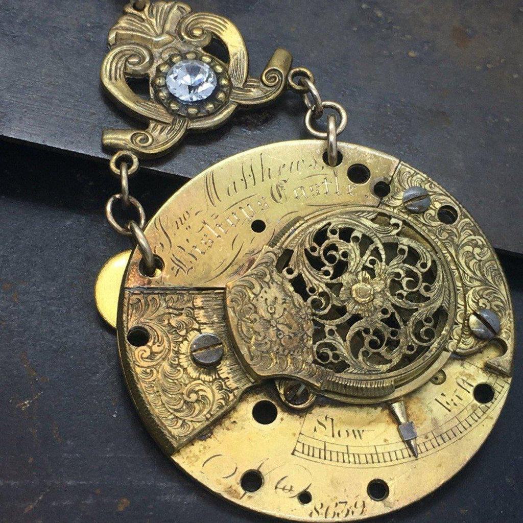 The Watchmaker Series Fusee Steampunk necklace #8 - The Victorian Magpie