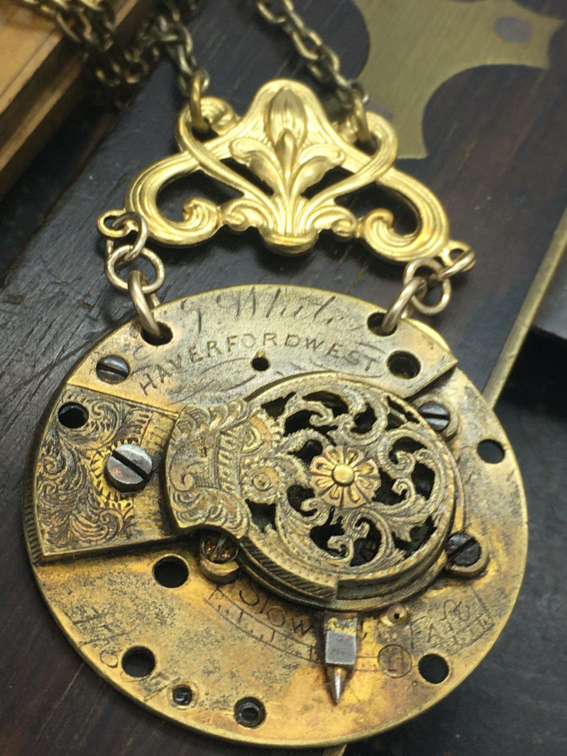 The Watchmaker Series Fusee Necklace  #14 - The Victorian Magpie