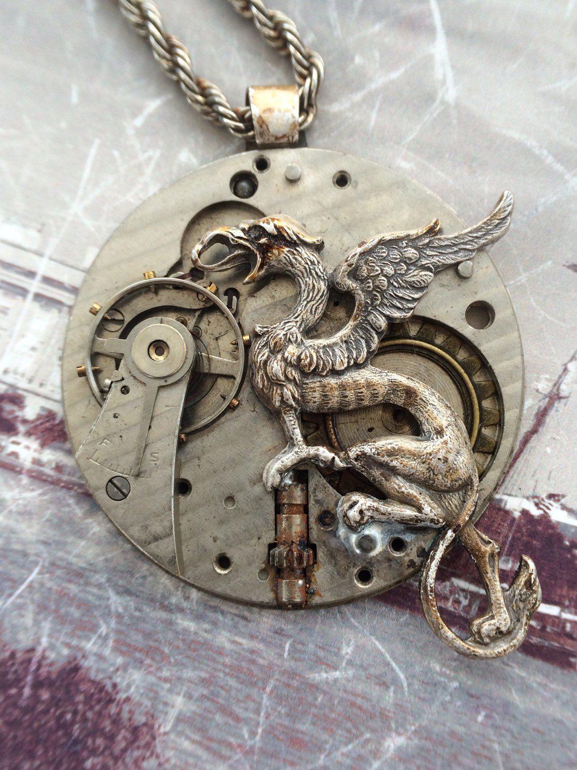 Griffin Steampunk Necklace - The Victorian Magpie