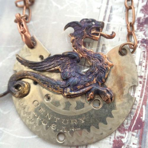 Century Dragon Steampunk Necklace - The Victorian Magpie