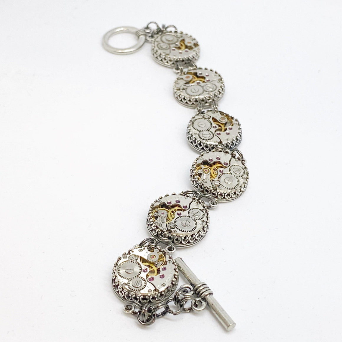 Mary, Double Link Station Bracelet - The Victorian Magpie
