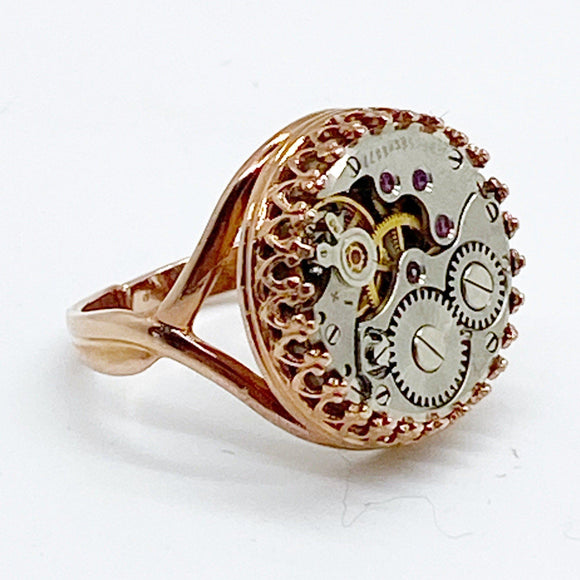 Jane Watch Movement ring - The Victorian Magpie