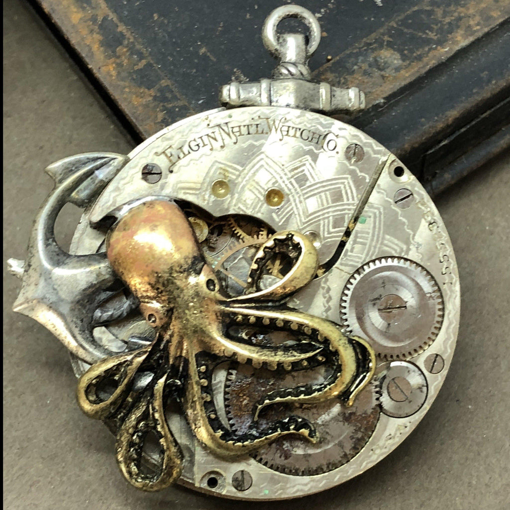 Brice octopus watch necklace - The Victorian Magpie