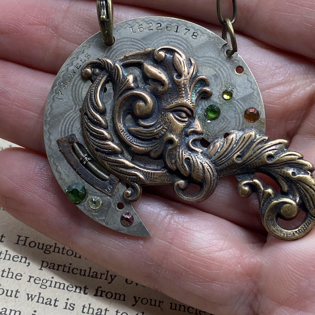 GreenMan Woodland Necklace - The Victorian Magpie