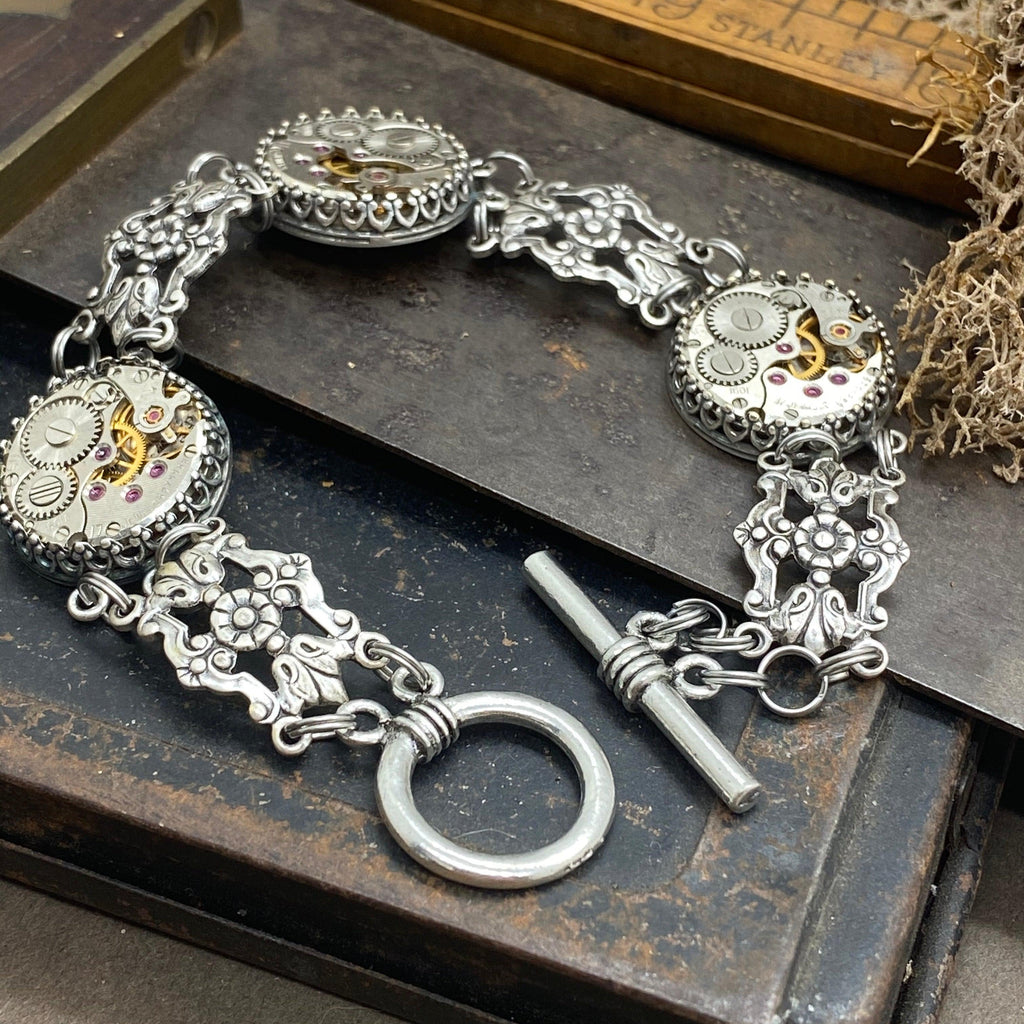 Victorian Filigree link Bracelet - The Victorian Magpie