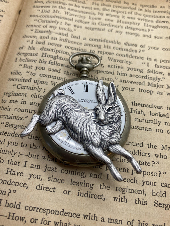 I’m Late, White Rabbit Pendant - The Victorian Magpie
