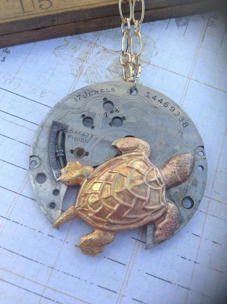 Melton, Sea Turtle Necklace - The Victorian Magpie