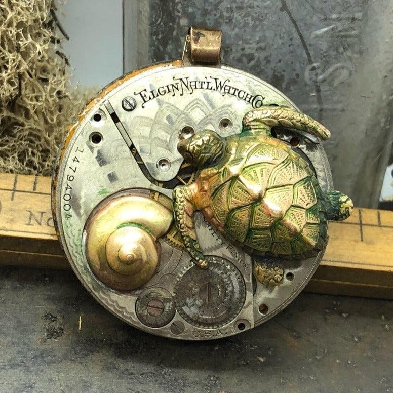 Bradford, Sea Turtle Watch Necklace - The Victorian Magpie