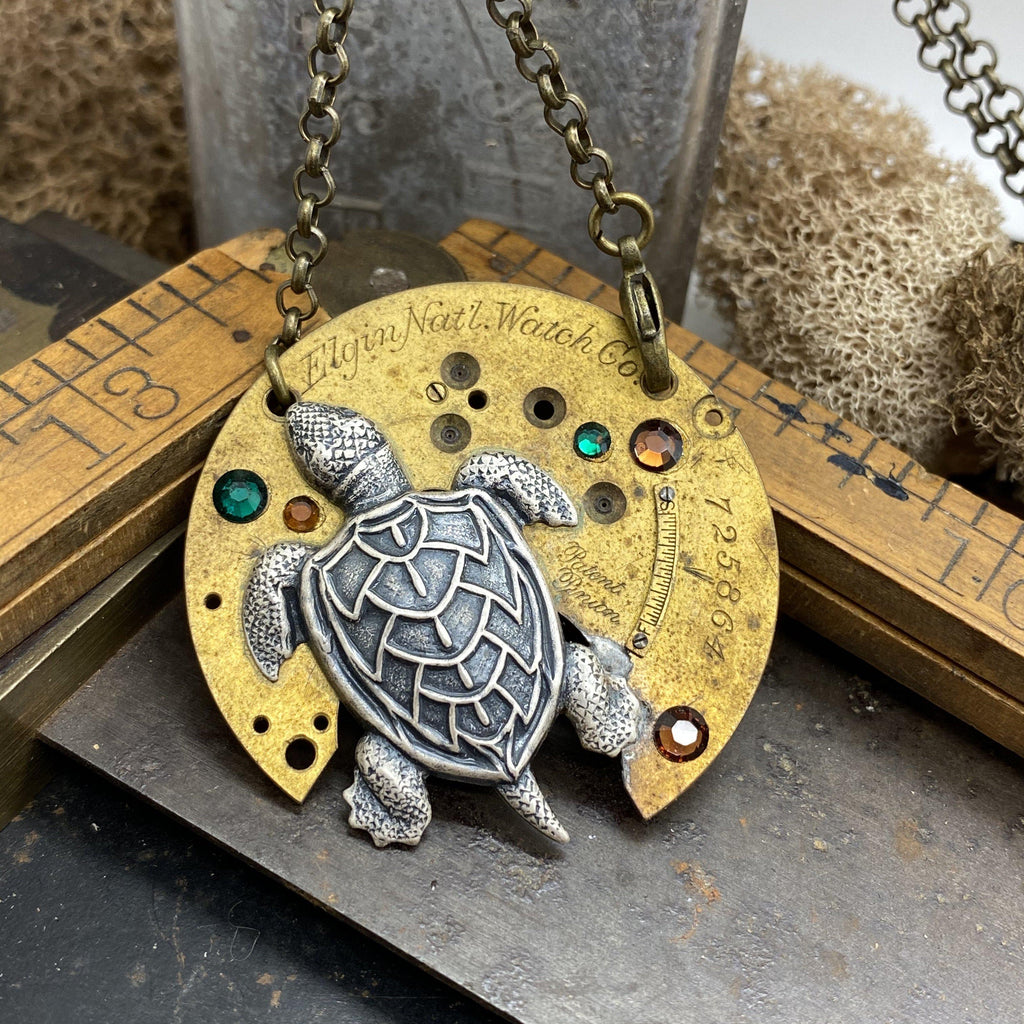 Melton, Sea Turtle Necklace - The Victorian Magpie
