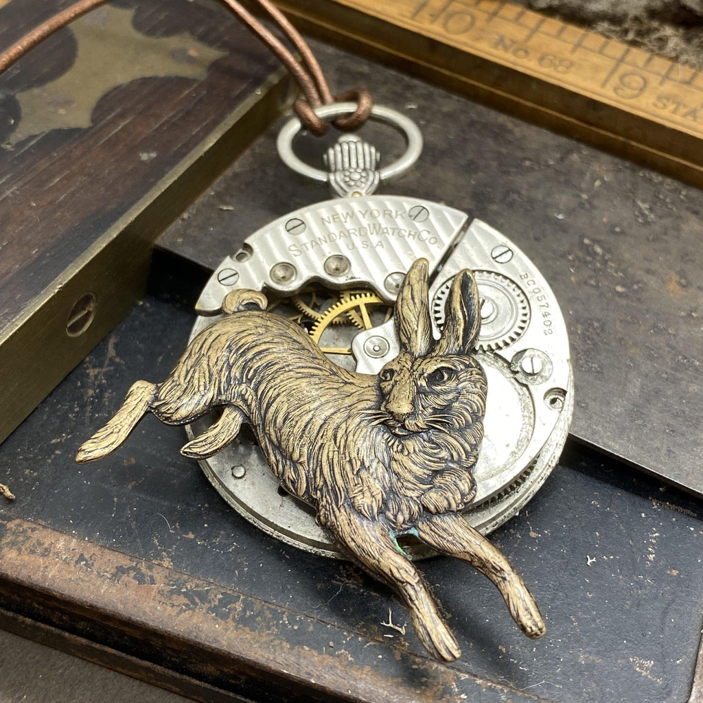 White Rabbit Watch Necklace - The Victorian Magpie
