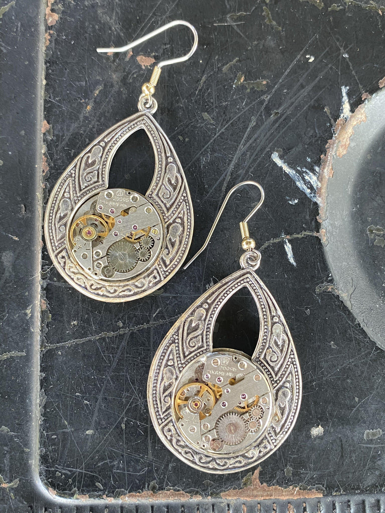Helen, Large Oval Victorian Earrings - The Victorian Magpie