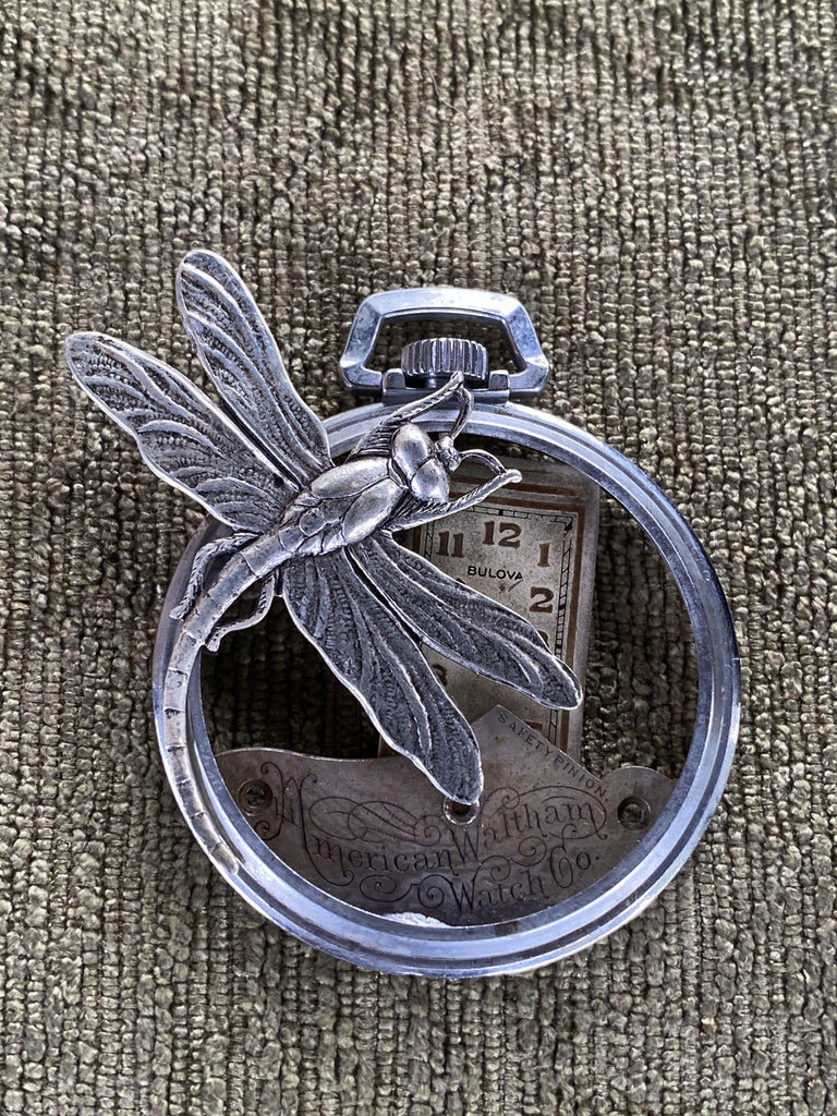 Dragonfly Pocket Watch Necklace - The Victorian Magpie