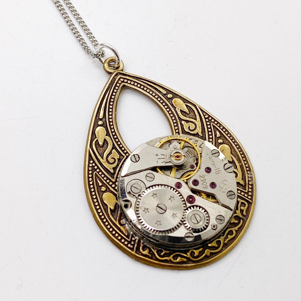Helen, Watch Movement  Necklace - The Victorian Magpie