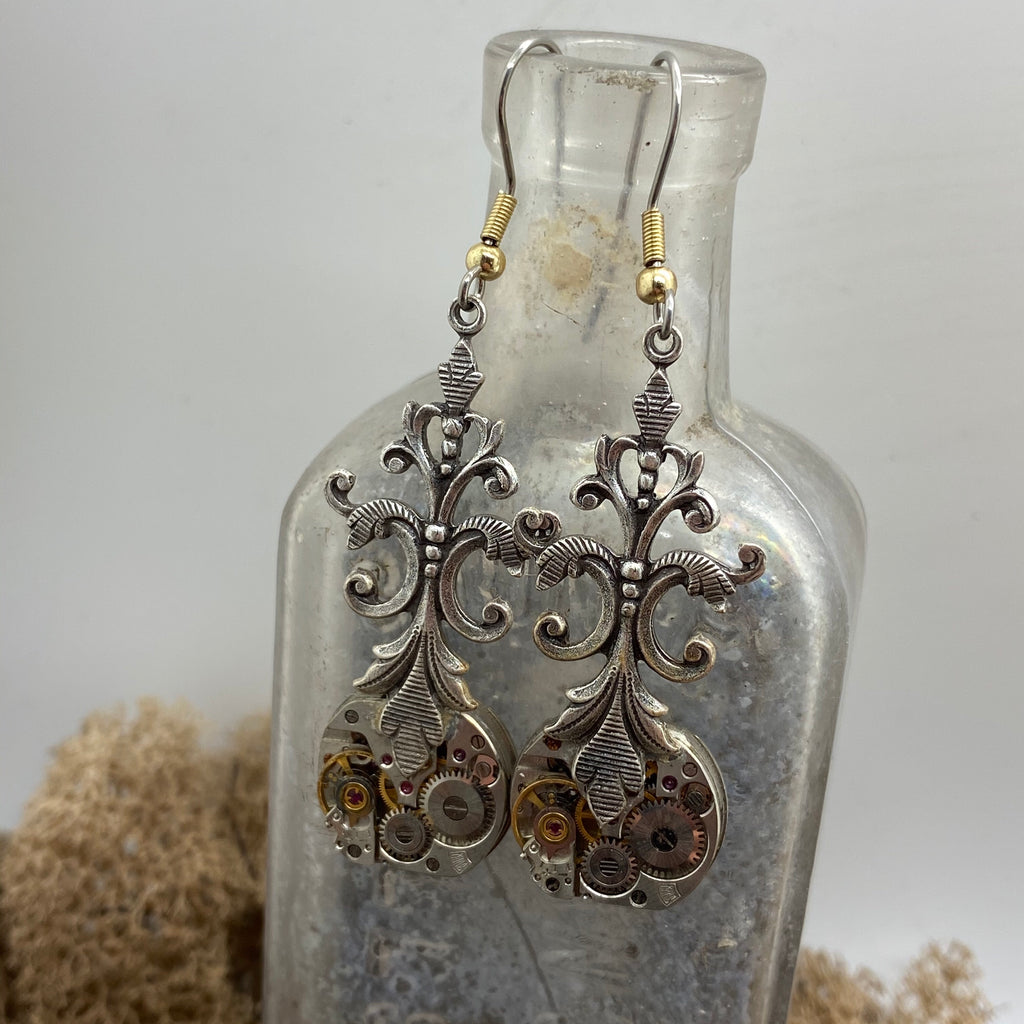Viola, Victorian Filigree Earrings - The Victorian Magpie