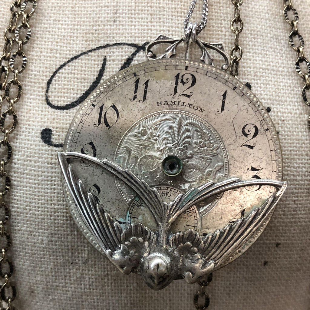 Lenore, Hamilton Pocket Watch Necklace - The Victorian Magpie
