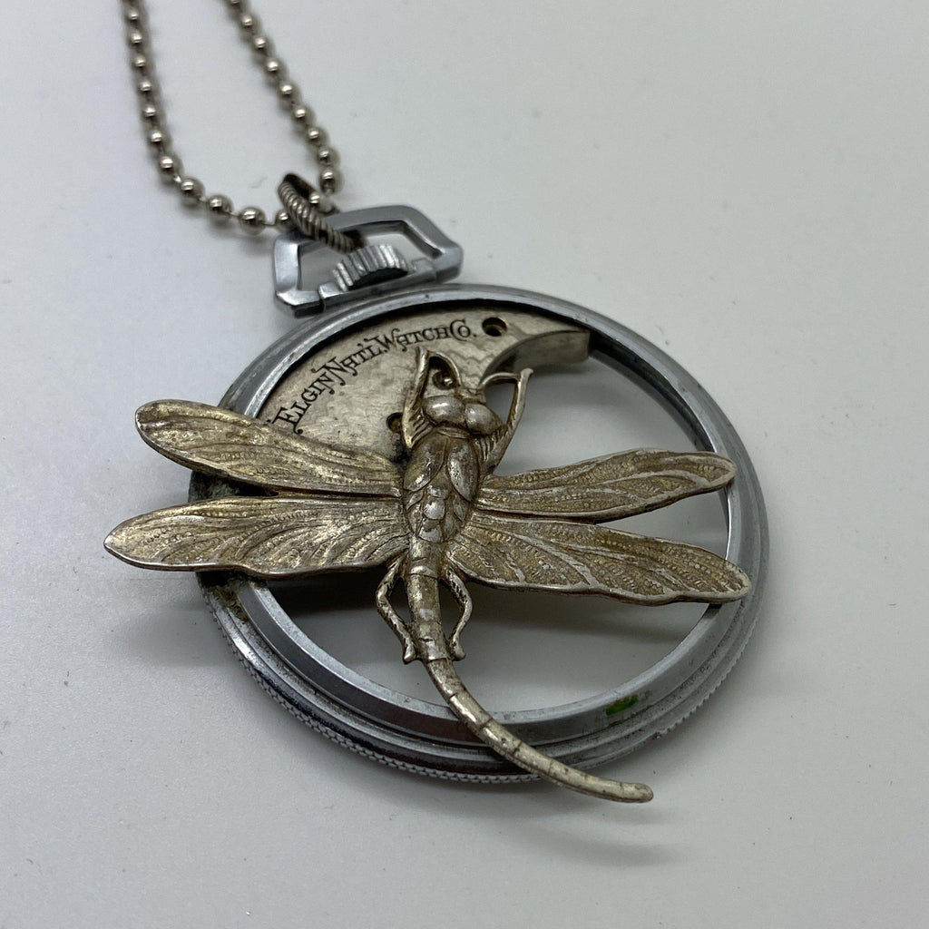 Dragonfly Pocket Watch Necklace - The Victorian Magpie