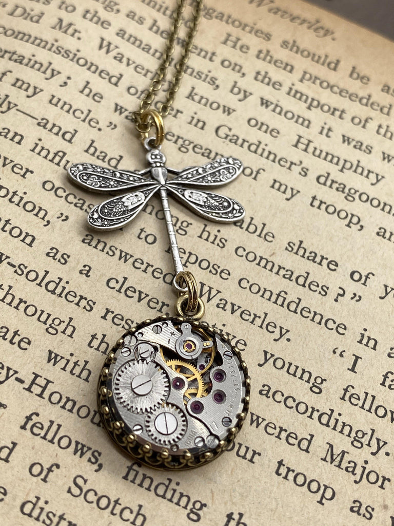 Nadine, Dragonfly Drop  Pendant - The Victorian Magpie