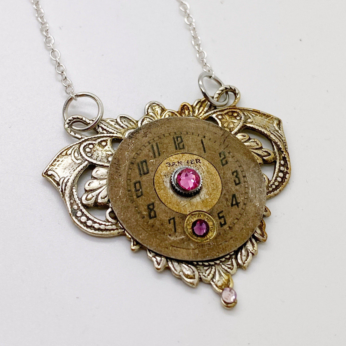 Daisy,  Elegant Watch Movement Necklace - The Victorian Magpie